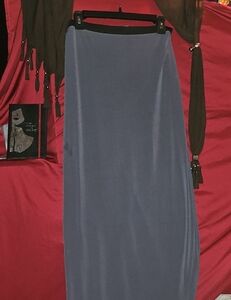 EUC Simply Vera By Vera Wang Chic Charcoal Blue Pencil Skirt With Elastic Waist